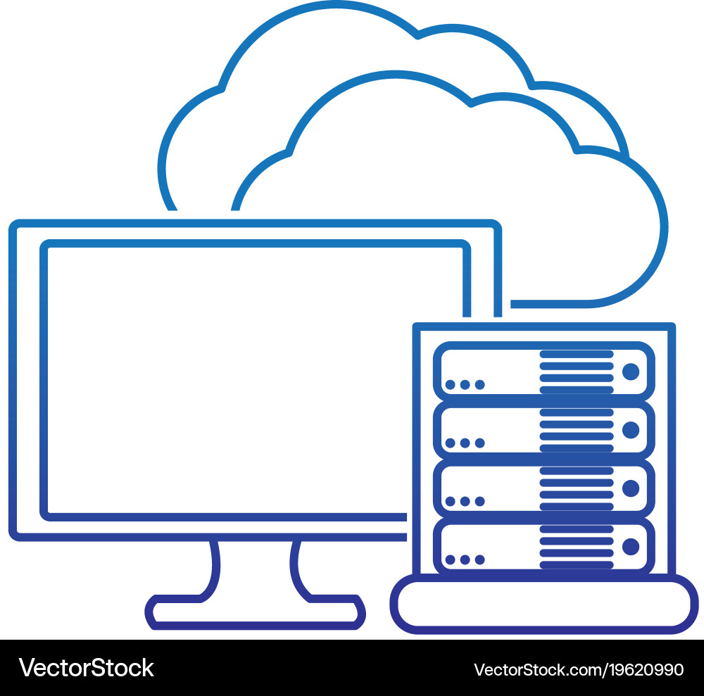 Web hosting design vector image