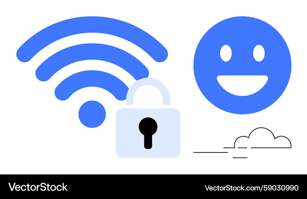 Wireless Security & User Satisfaction Vector Image