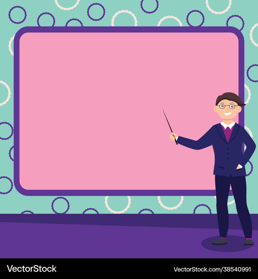 Abstract professor giving lectures explaining Abstract professor giving lectures explaining vector image