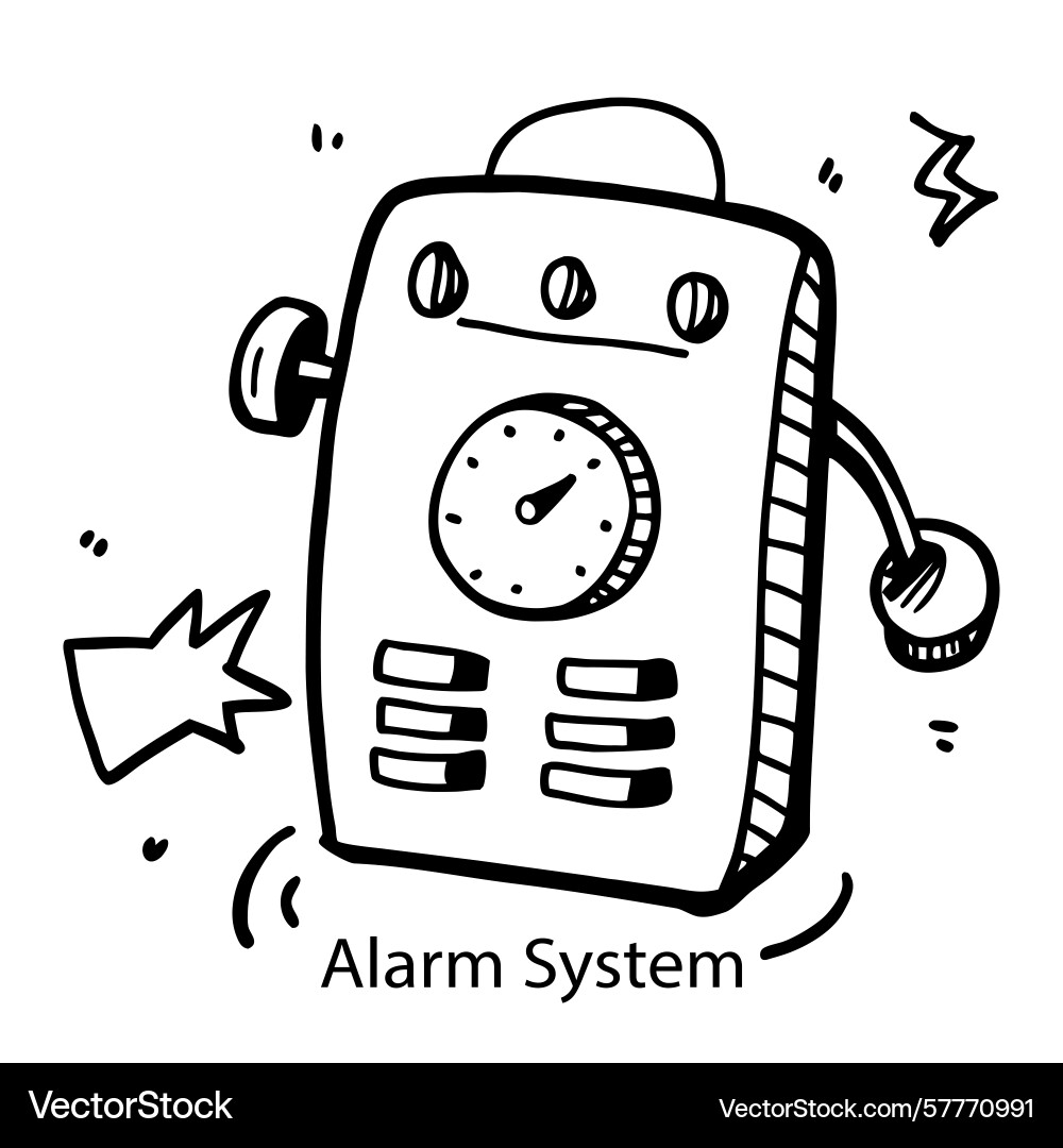 Abstract security system icon with warning Abstract security system icon with warning Vector Image