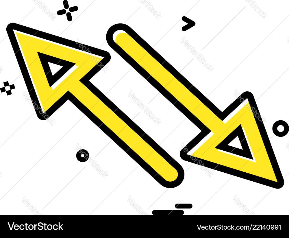 Arrow cross two way icon design Arrow cross two way icon design vector image