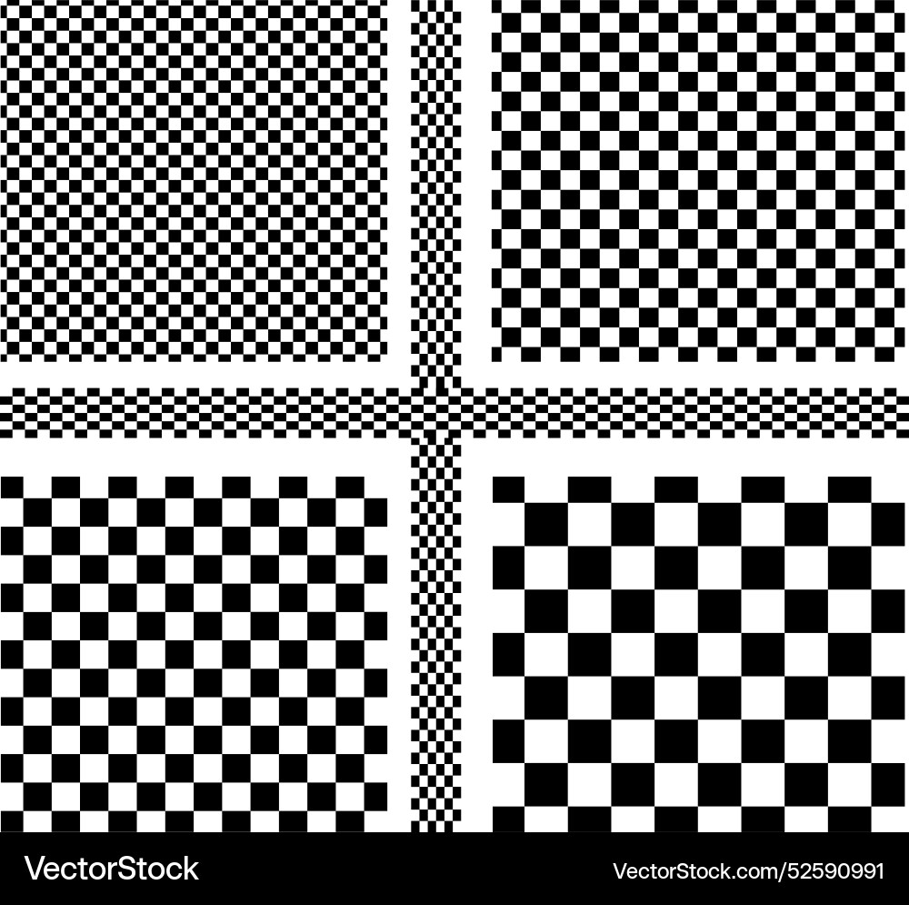Checkered pattern - chessboard patterns vector image