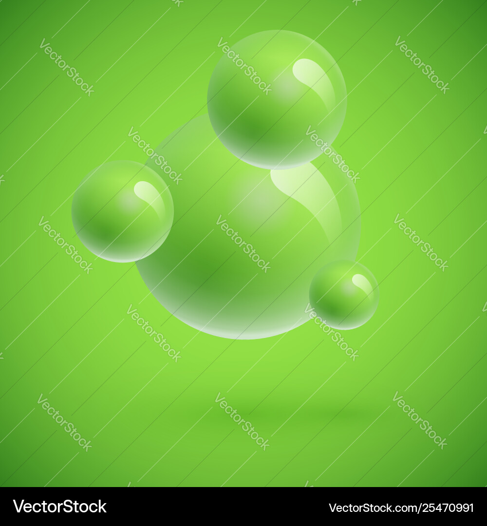 Colorful spheres floating realistic Colorful spheres floating realistic vector image