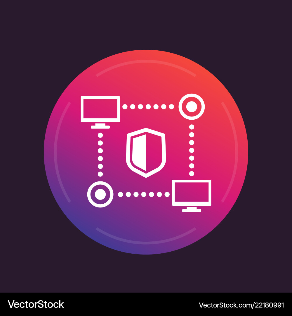 Computer network internet cyber security icon Computer network internet cyber security icon vector image