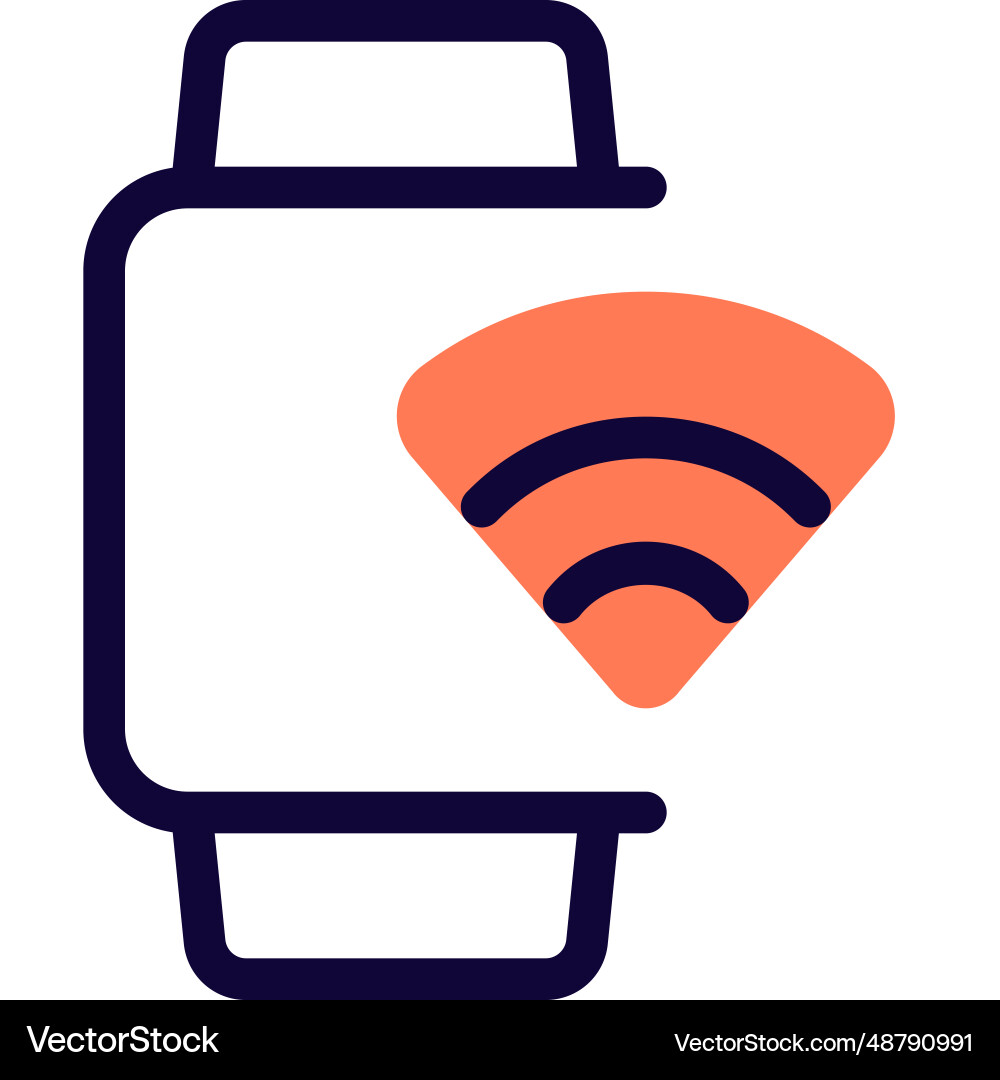 Digital smartwatch with wireless connection Vector Image
