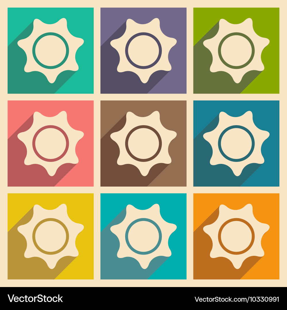Flat with shadow concept and mobile application vector image