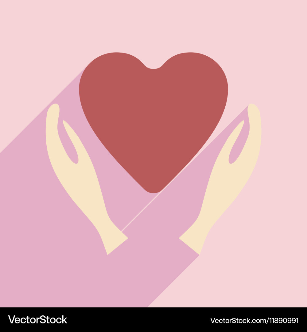 Flat with shadow icon and mobile application vector image