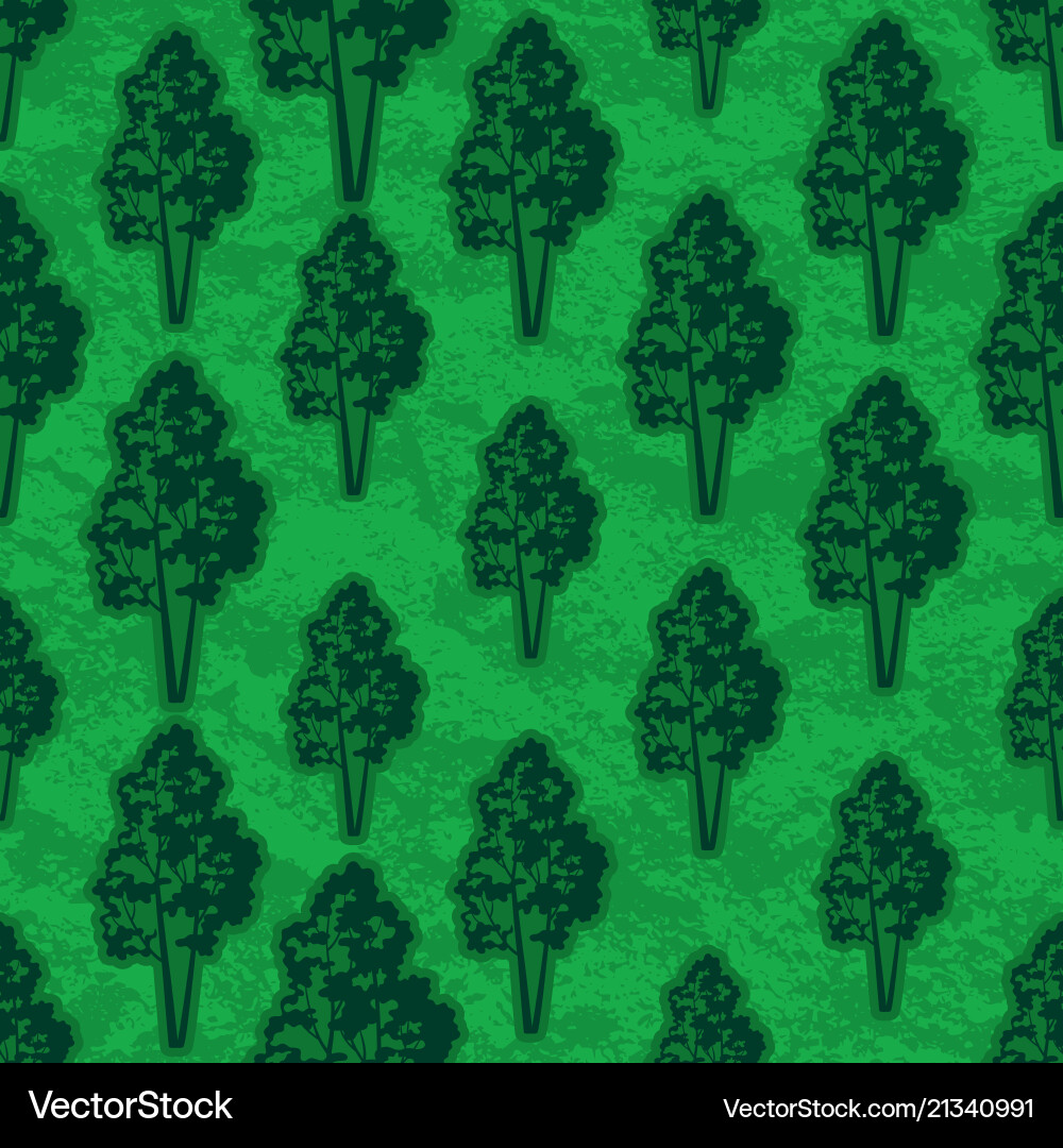 Forest Trees Seamless Pattern Vector Image