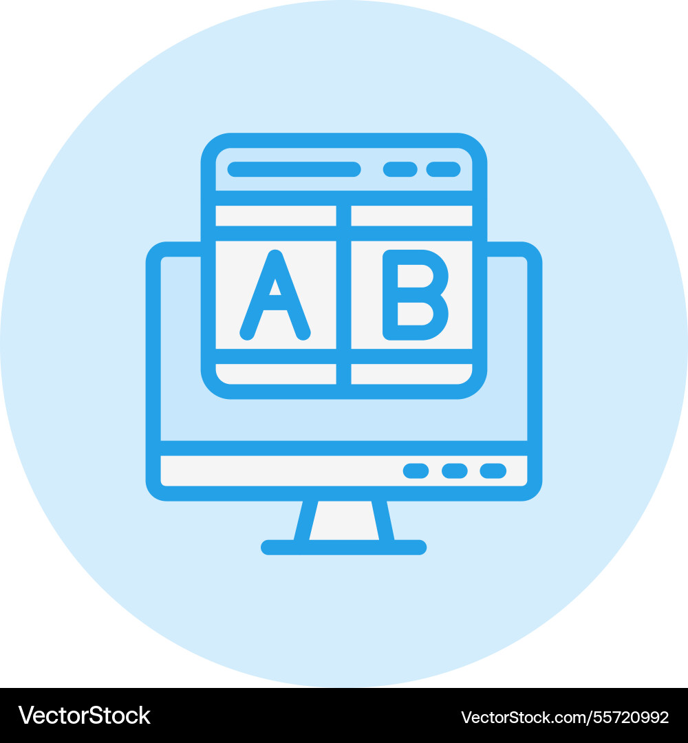 Ab testing icon design Vector Image