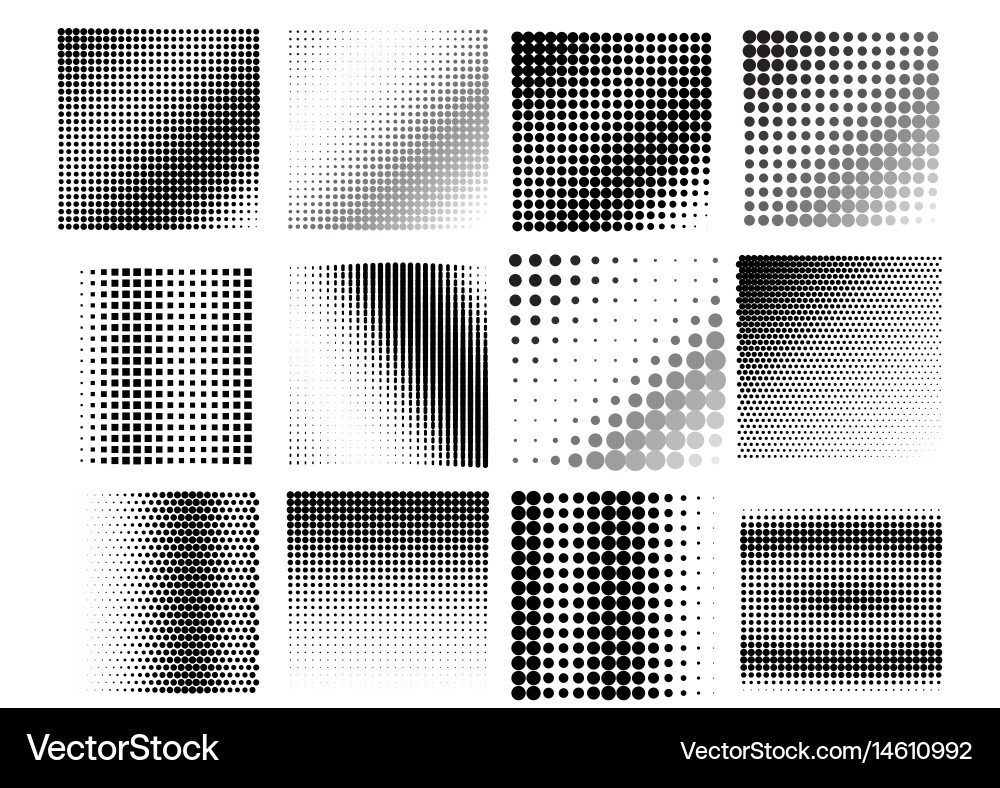 Abstract Halftone Pattern Vector Image