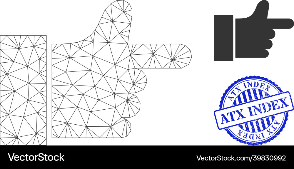 Atx index textured rubber imprint and web network Atx index textured rubber imprint and web network vector image