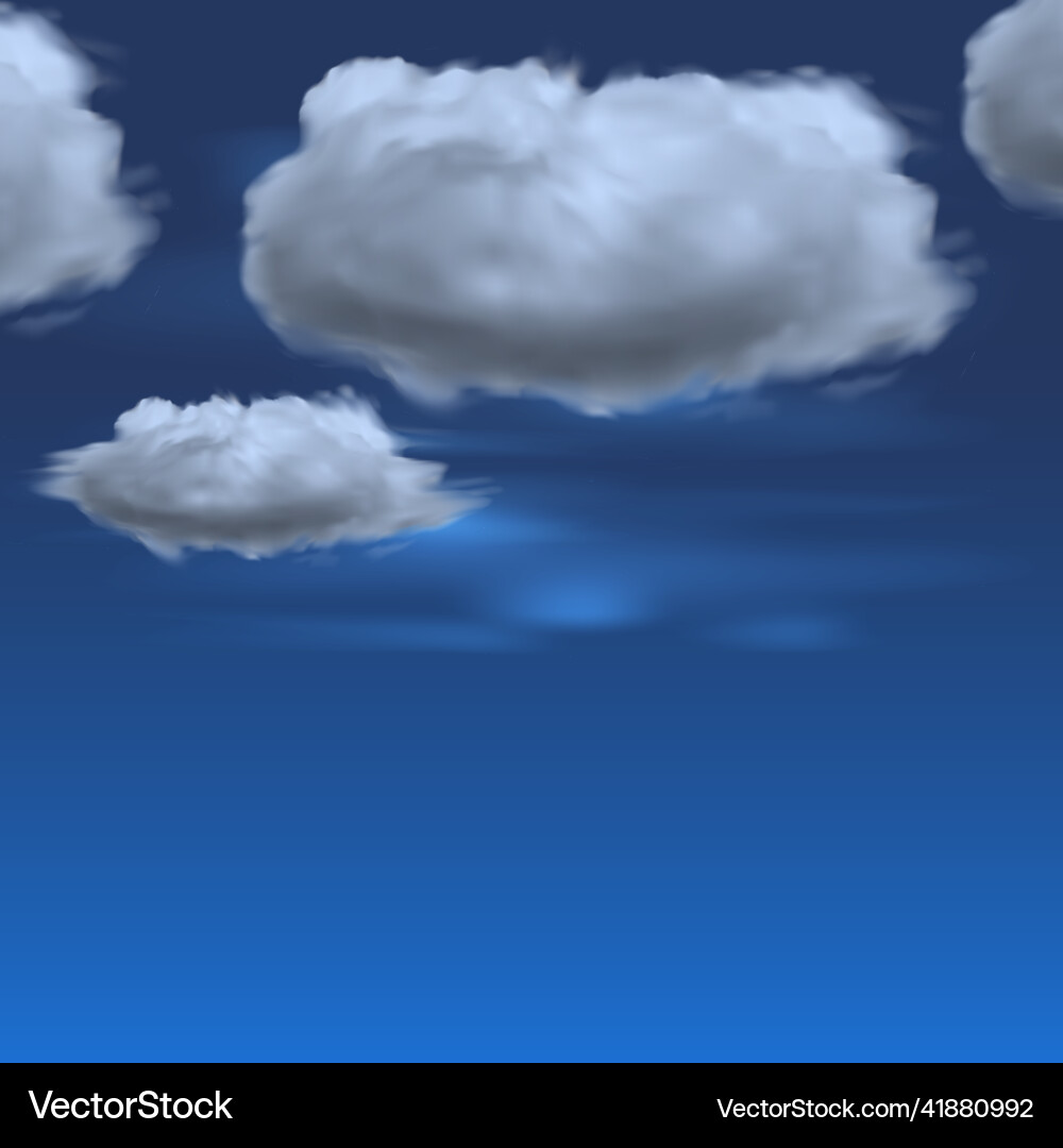 Blue sky with clouds background Royalty Free Vector Image