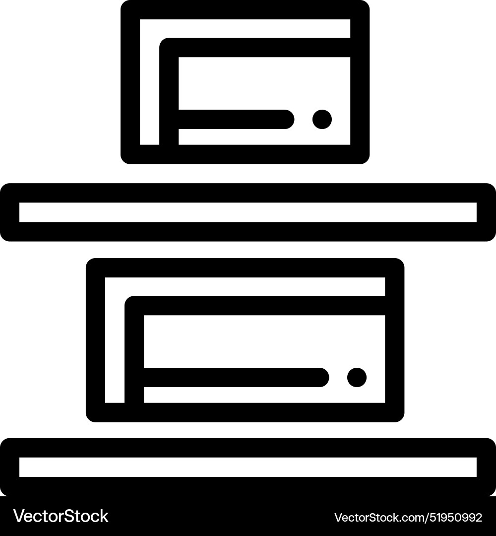 Center align icon thin linear style design Center align icon thin linear style design vector image