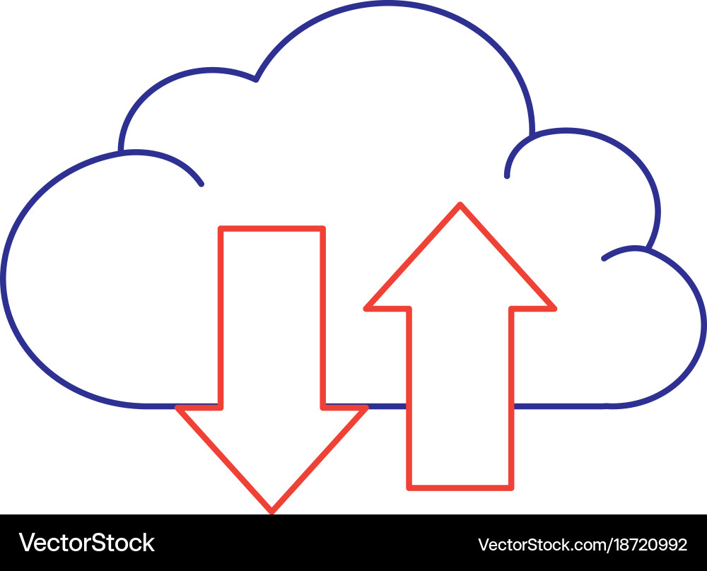 Cloud computing design vector image