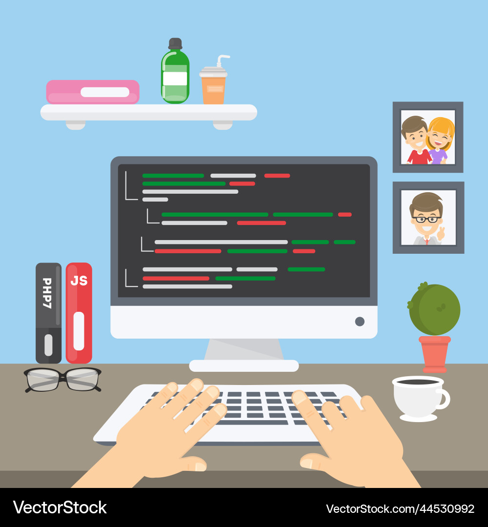Codierung am Computer Codierung am Computer vektorbild