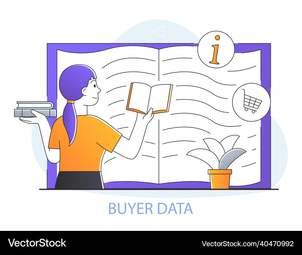 Concept of consumer information Concept of consumer information vector image