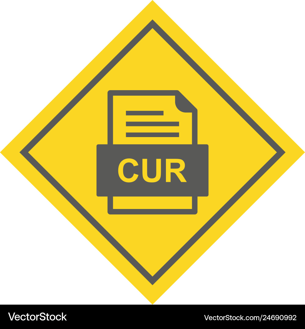 Cur file document icon vector image