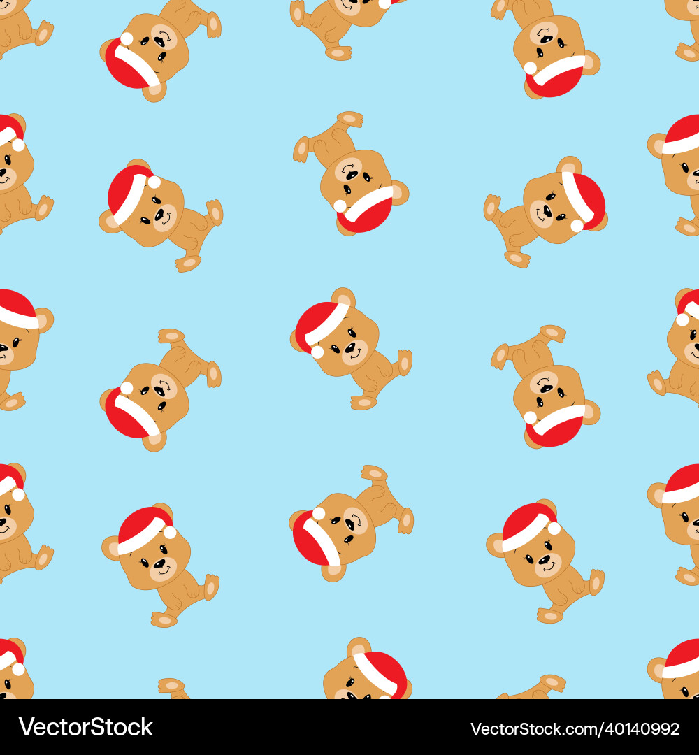 Cute cartoon bears pattern Royalty Free Vector Image