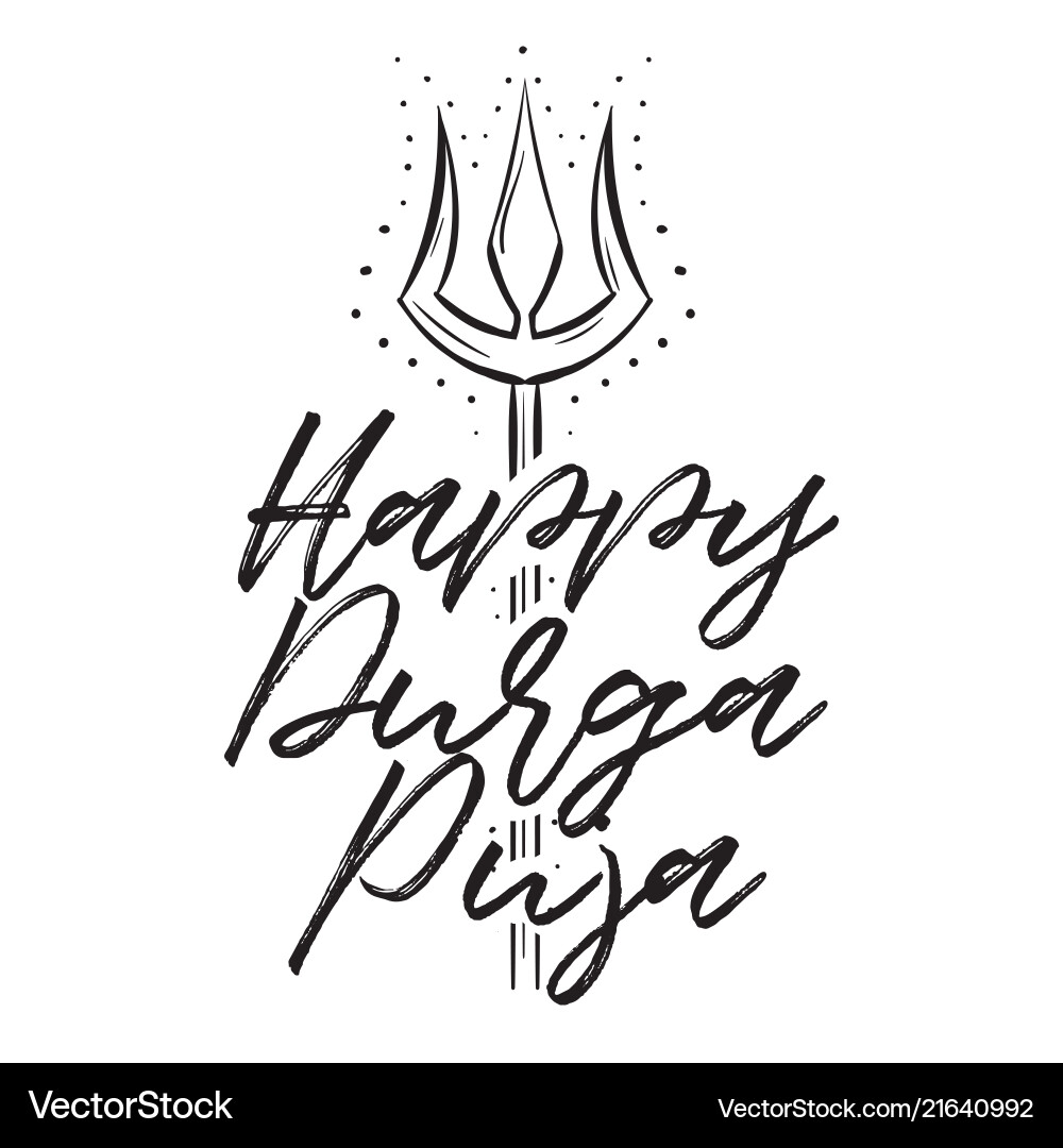 Durga puja festival of india vector image