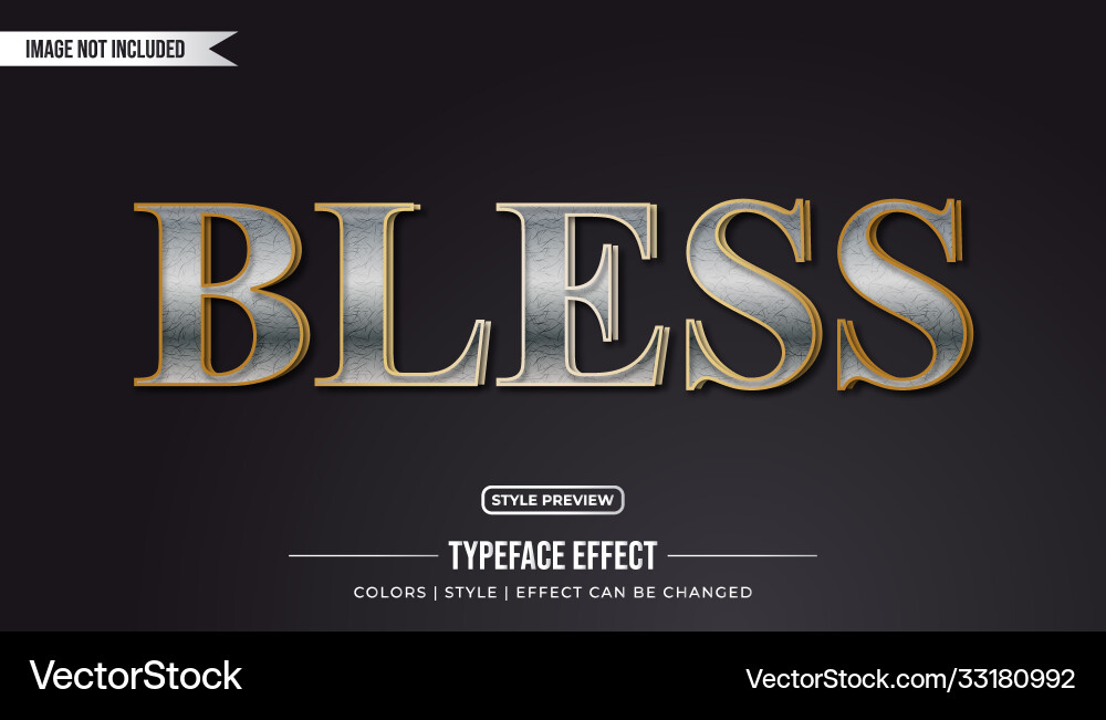 Editable text style effect typography template Editable text style effect typography template vector image