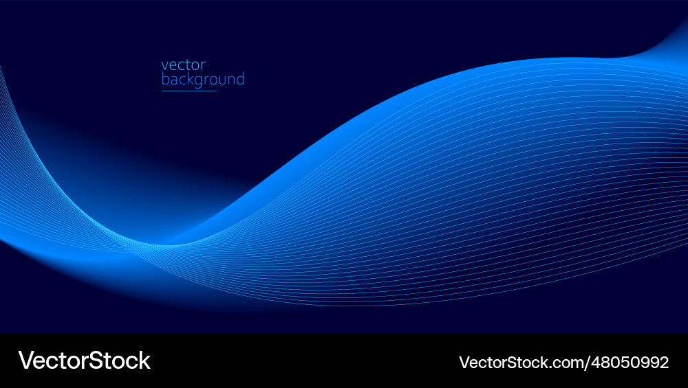 Flowing dark blue curve shape with soft gradient Flowing dark blue curve shape with soft gradient vector image