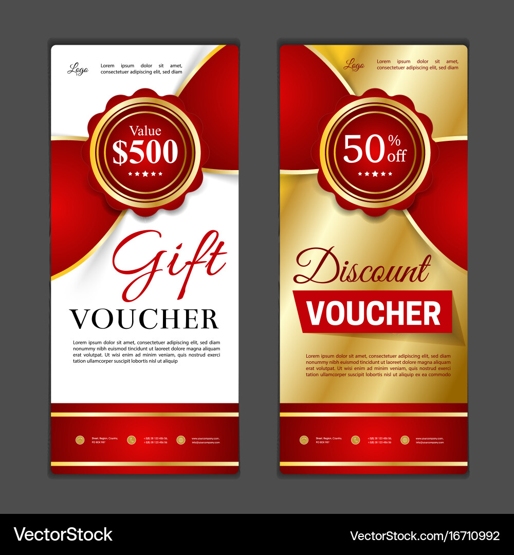 Gift voucher template can be use for shopping Vector Image