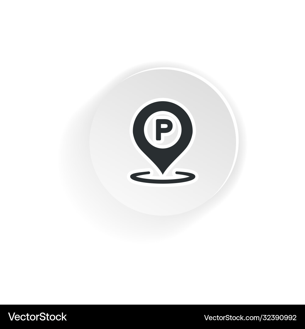 Parking station icon map pointer on a white Parking station icon map pointer on a white vector image
