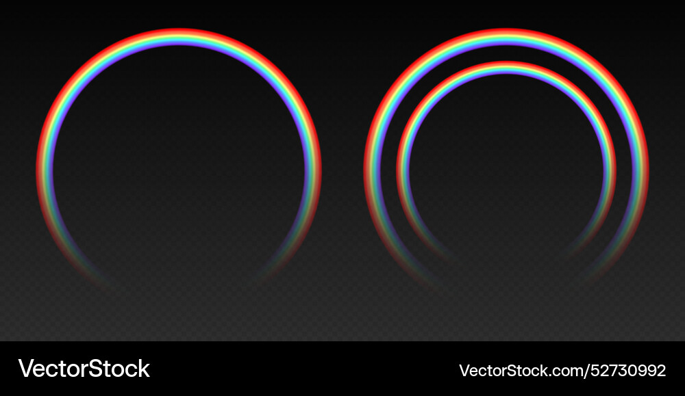 Rainbow frame abstract circular multicolored vector image