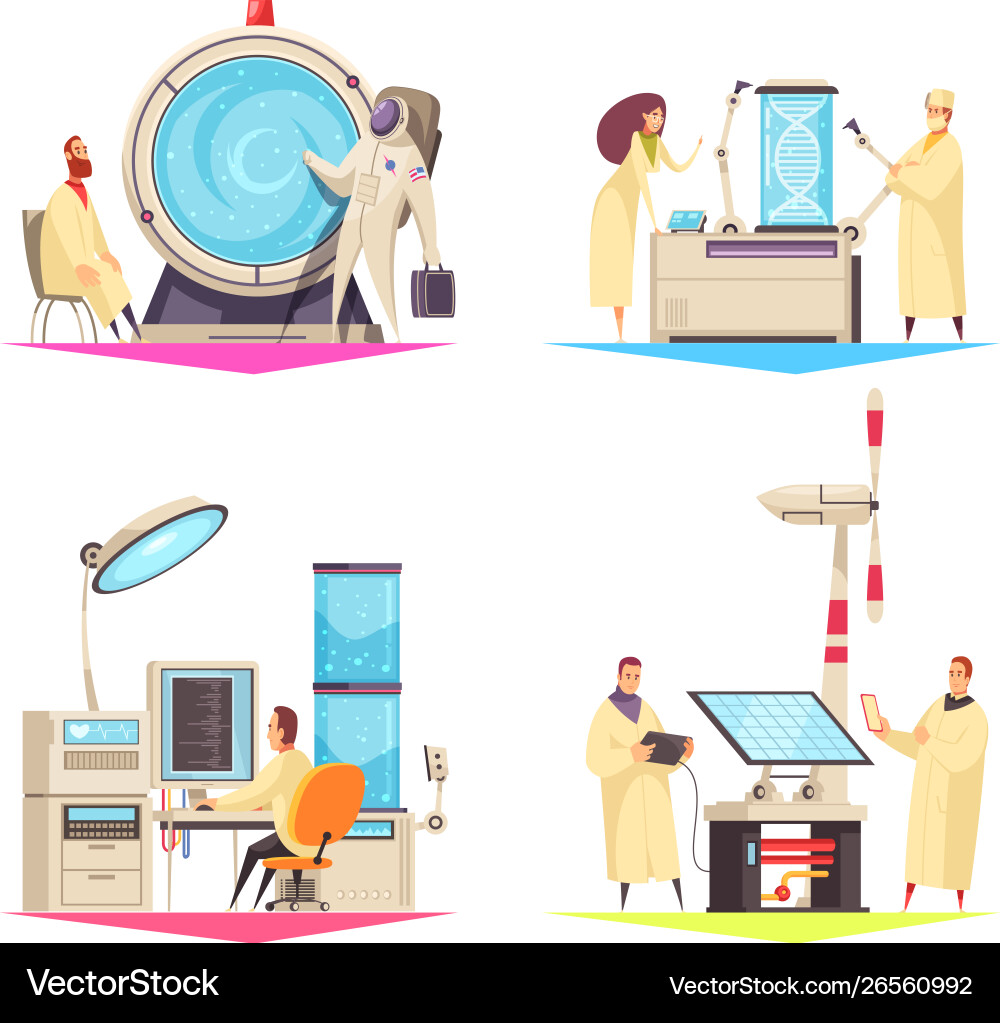 Science 2x2 design concept Royalty Free Vector Image