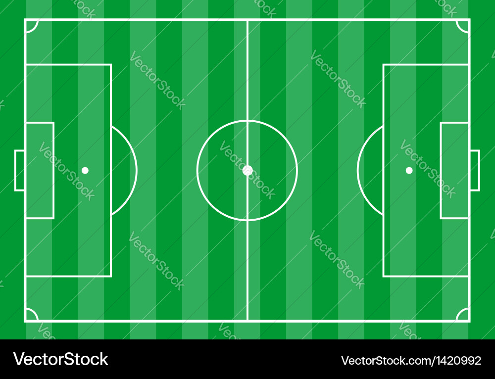 Soccer Field Overhead View Vector Image