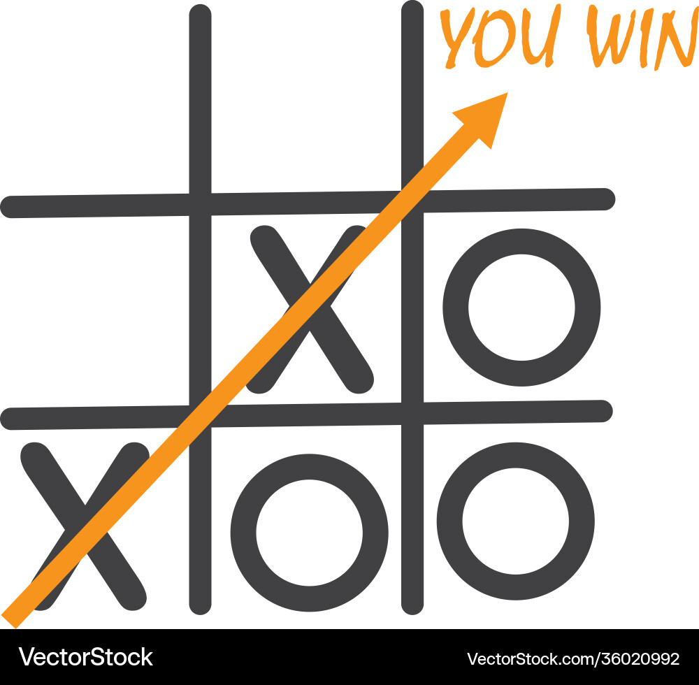 Tic tac toe game icon template design Vector Image