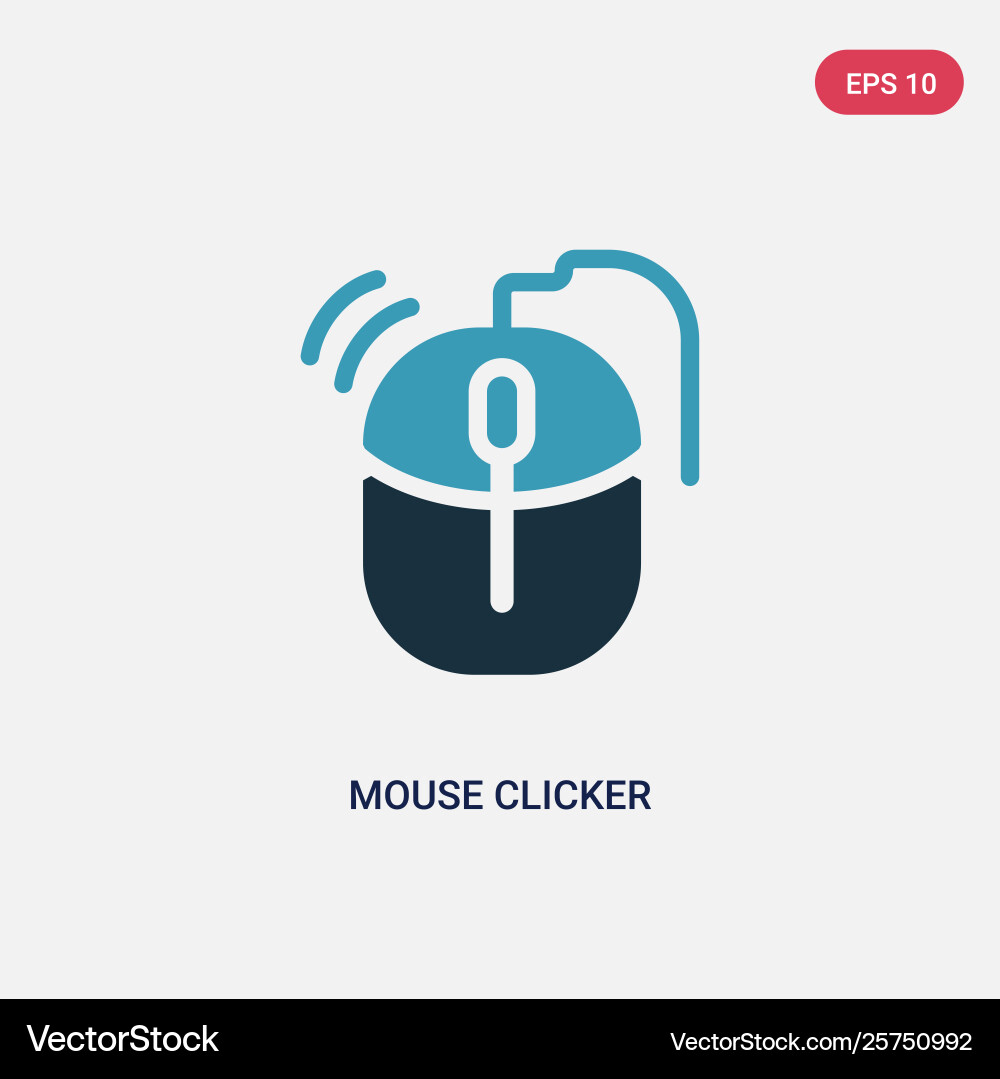 Two color mouse clicker icon from user interface Two color mouse clicker icon from user interface vector image