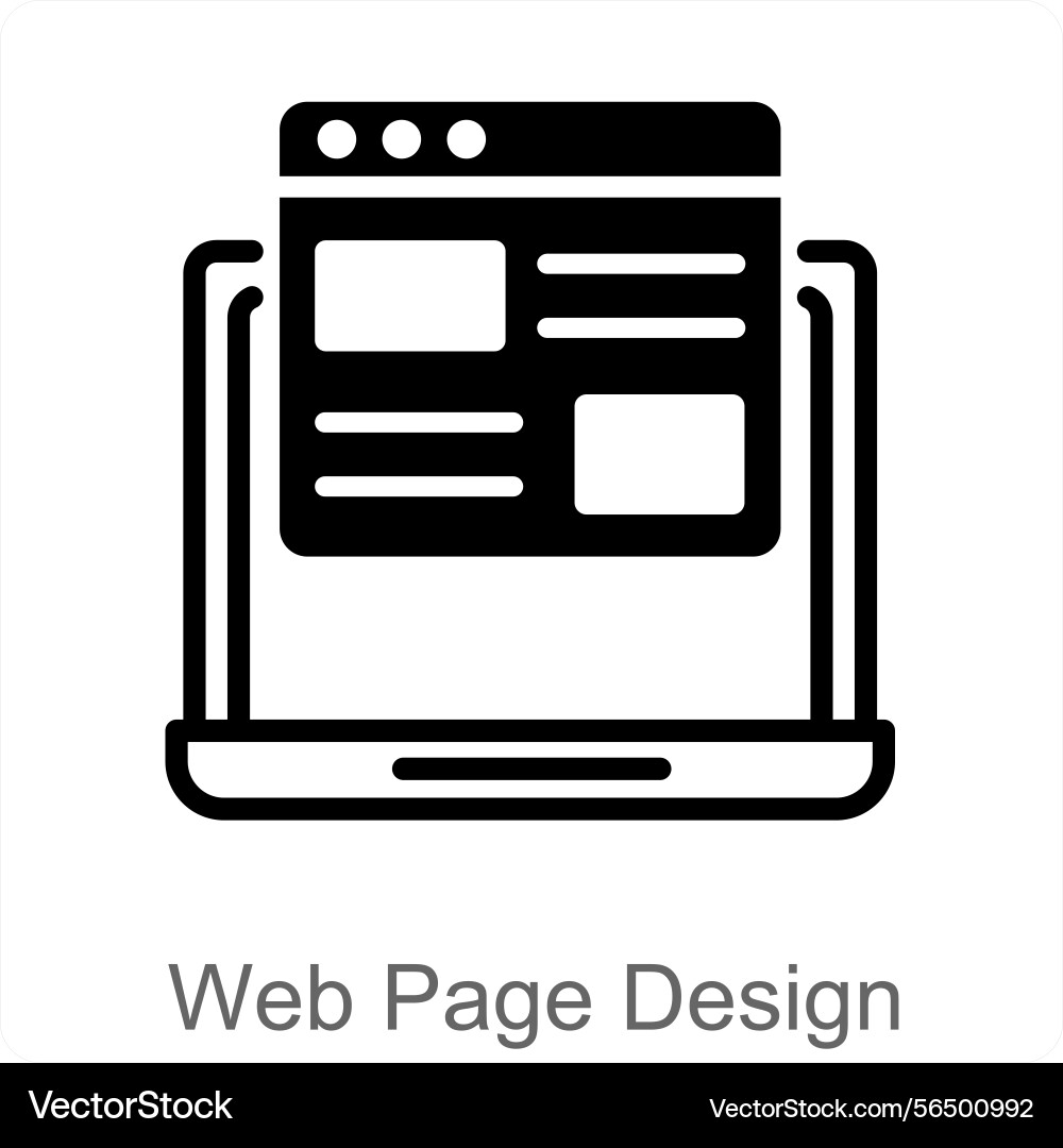 Web page design icon concept Vector Image
