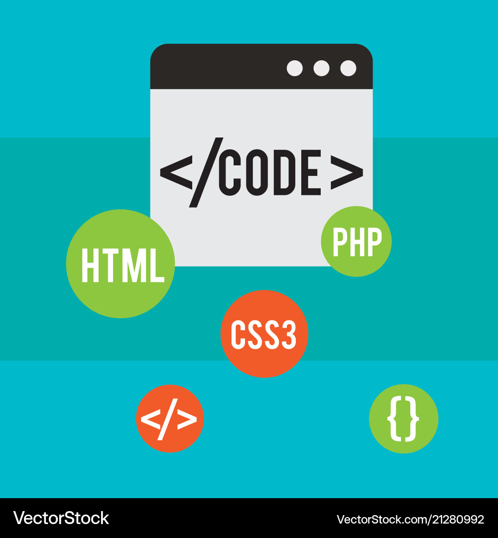 Website der Programmcodierung Website der Programmcodierung vektorbild