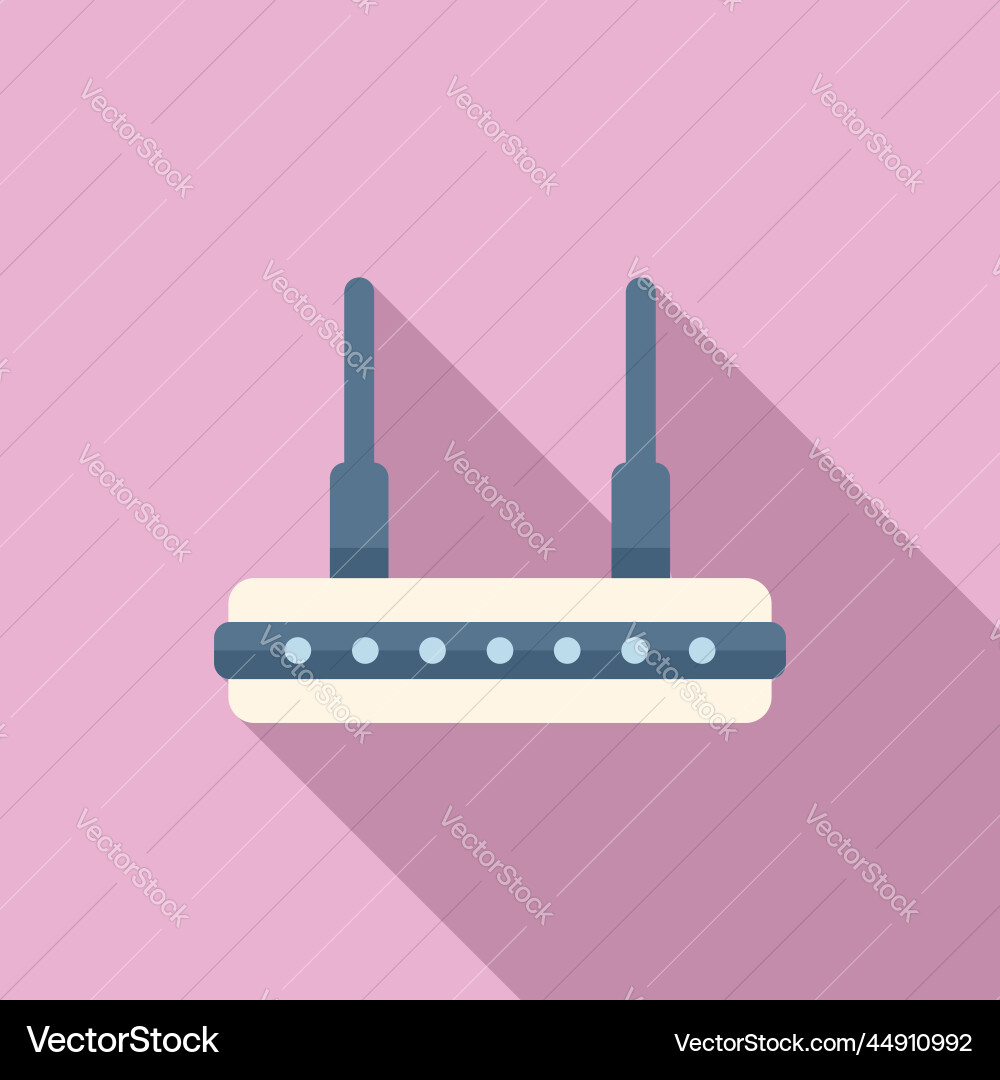 Wifi router icon flat interface button Vector Image