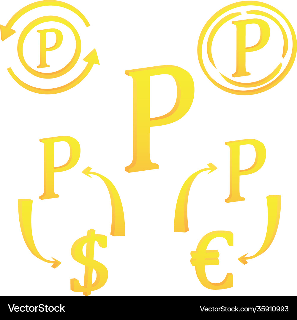 Botswana pula currency symbol icon striped – Royalty-Free Vector |  VectorStock