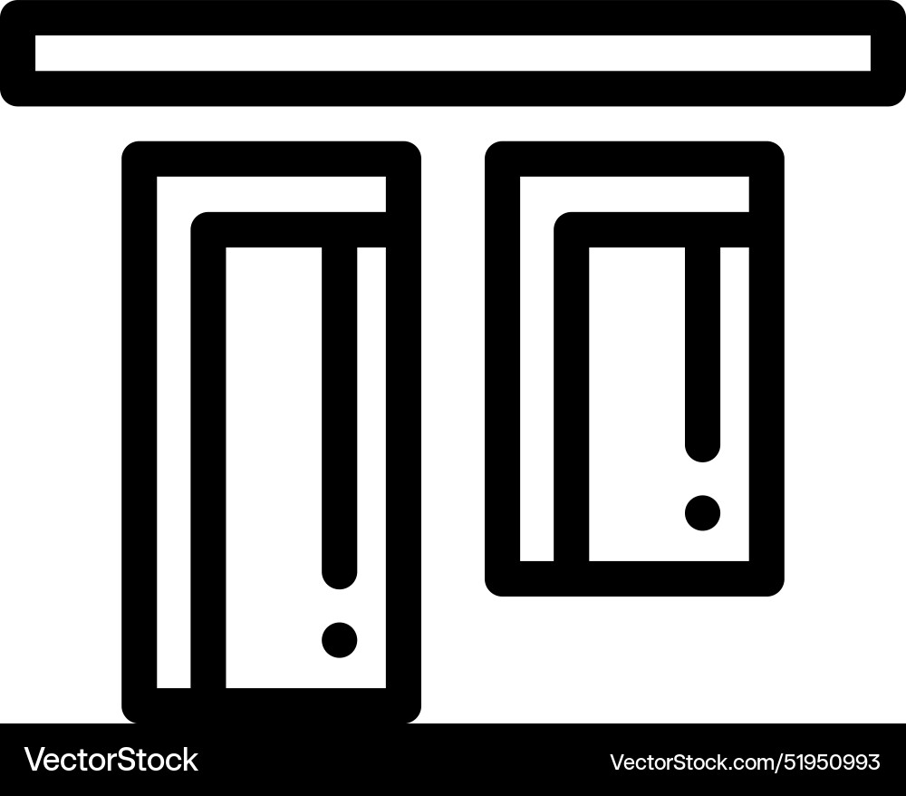 Center align icon thin linear style design Center align icon thin linear style design vector image