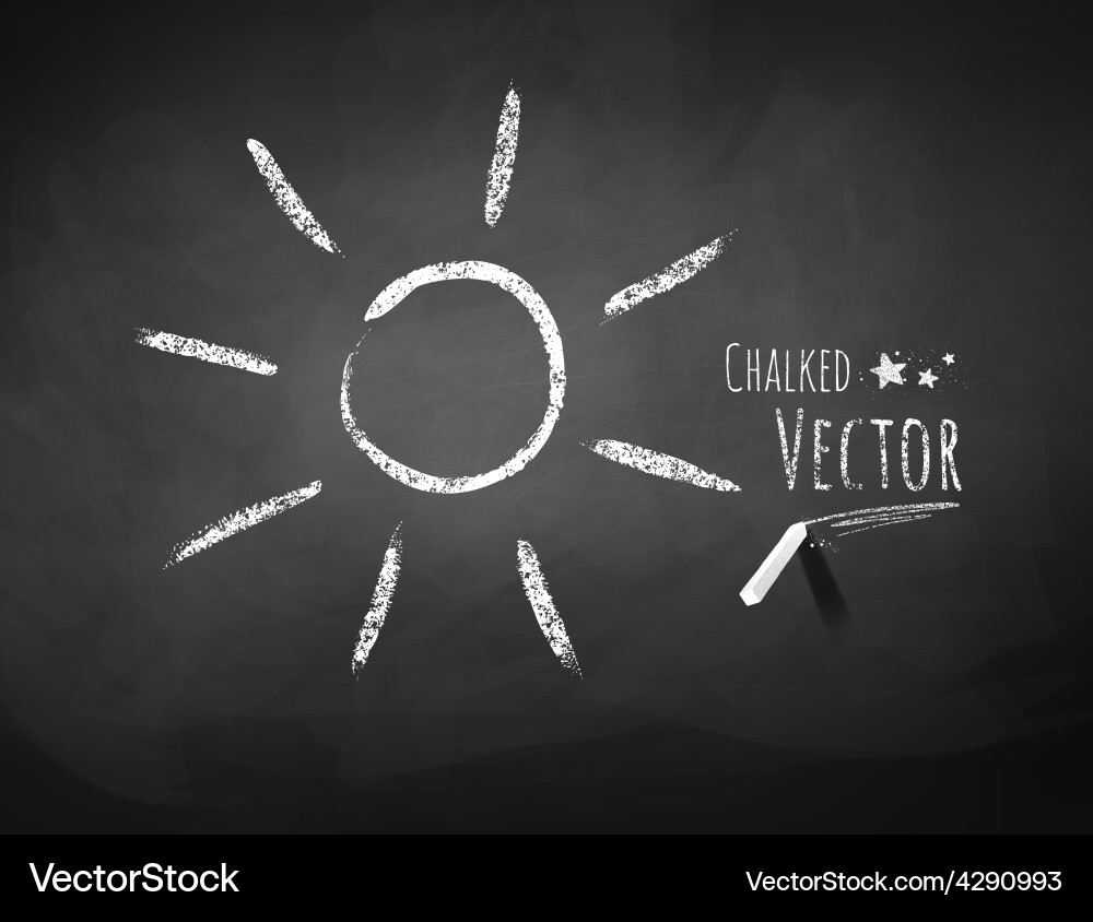 Chalkboard drawing of sun