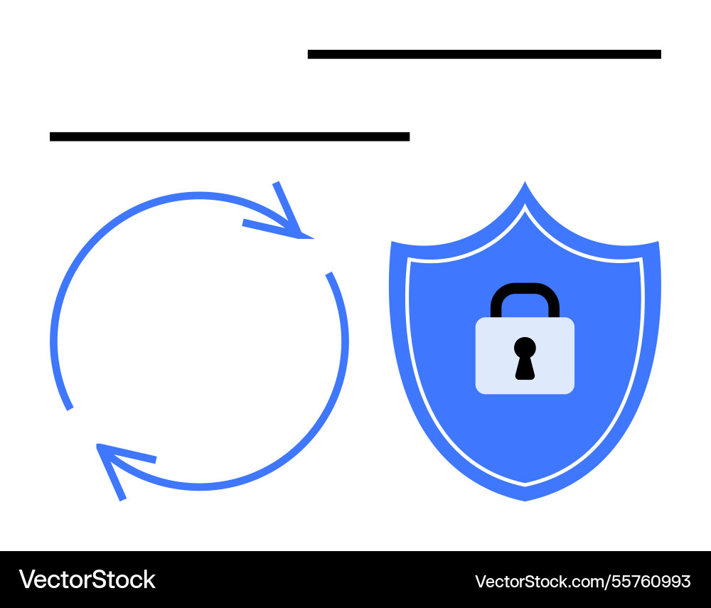 Circular arrows representing process and blue Circular arrows representing process and blue vector image