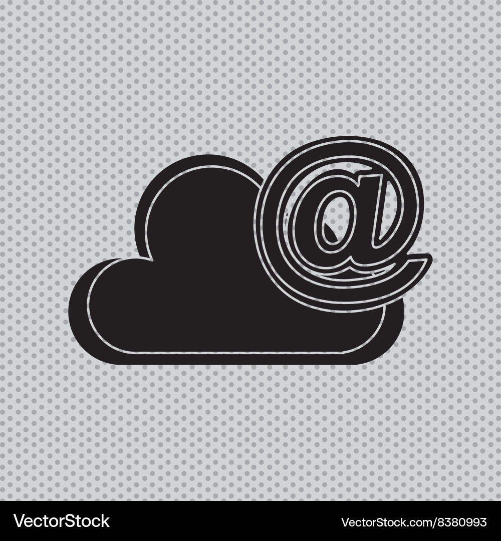 Cloud computing design vector image