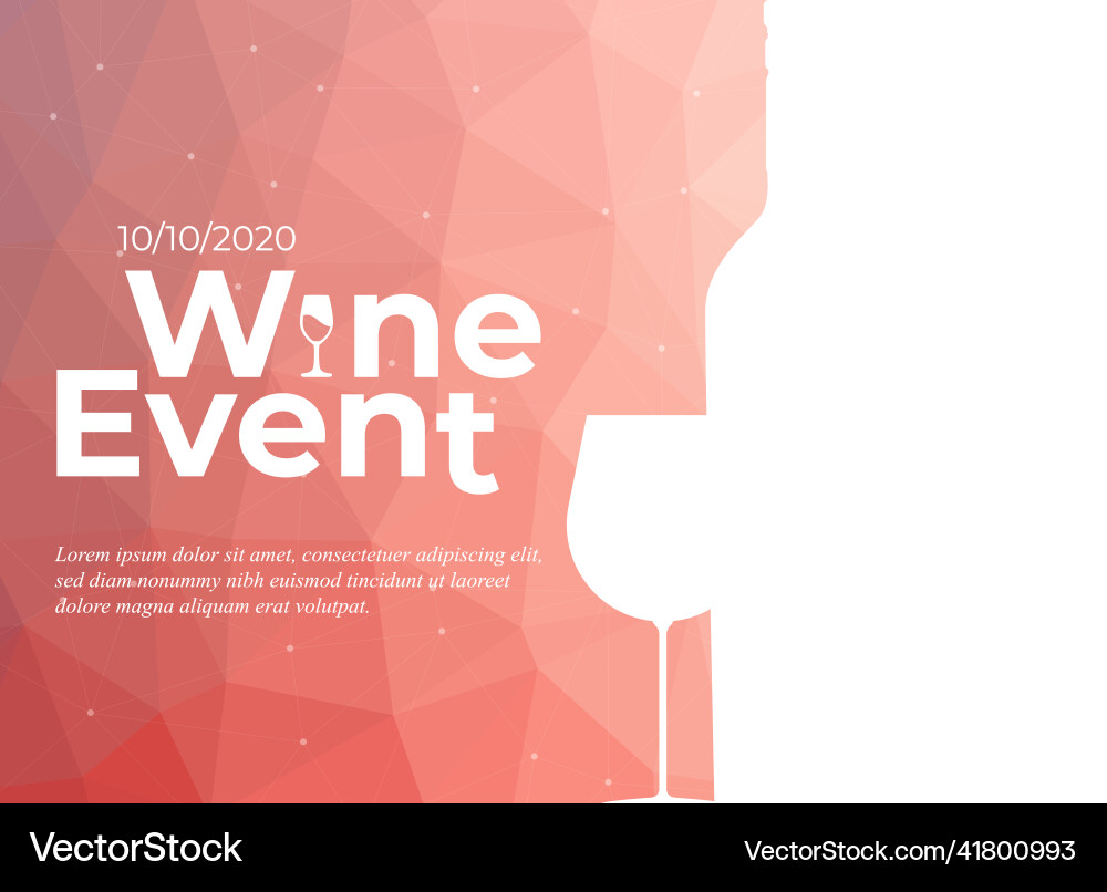Design for wine event colorful background vector image