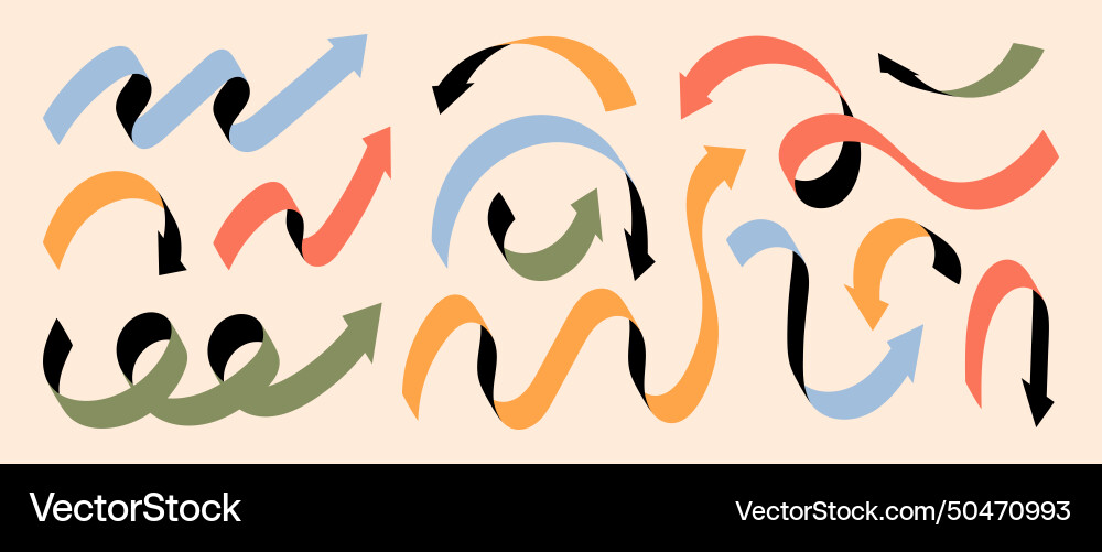 Dynamic Twist Arrows vector image