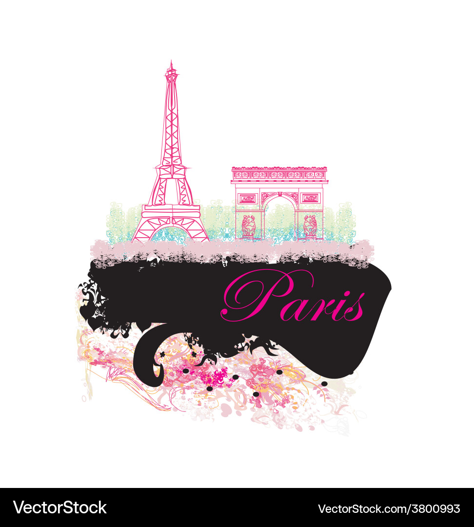 Eiffel tower artistic background Vector Image