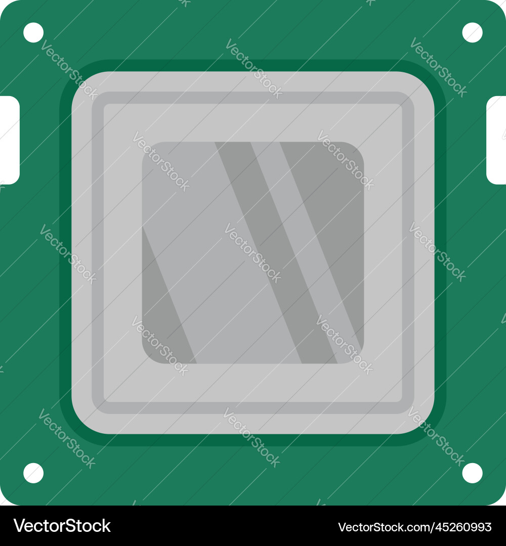 Electronic cpu icon flat computer data Electronic cpu icon flat computer data vector image