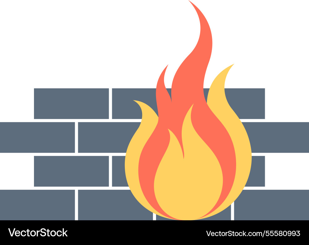 Firewall flat web icon concept Firewall flat web icon concept vector image