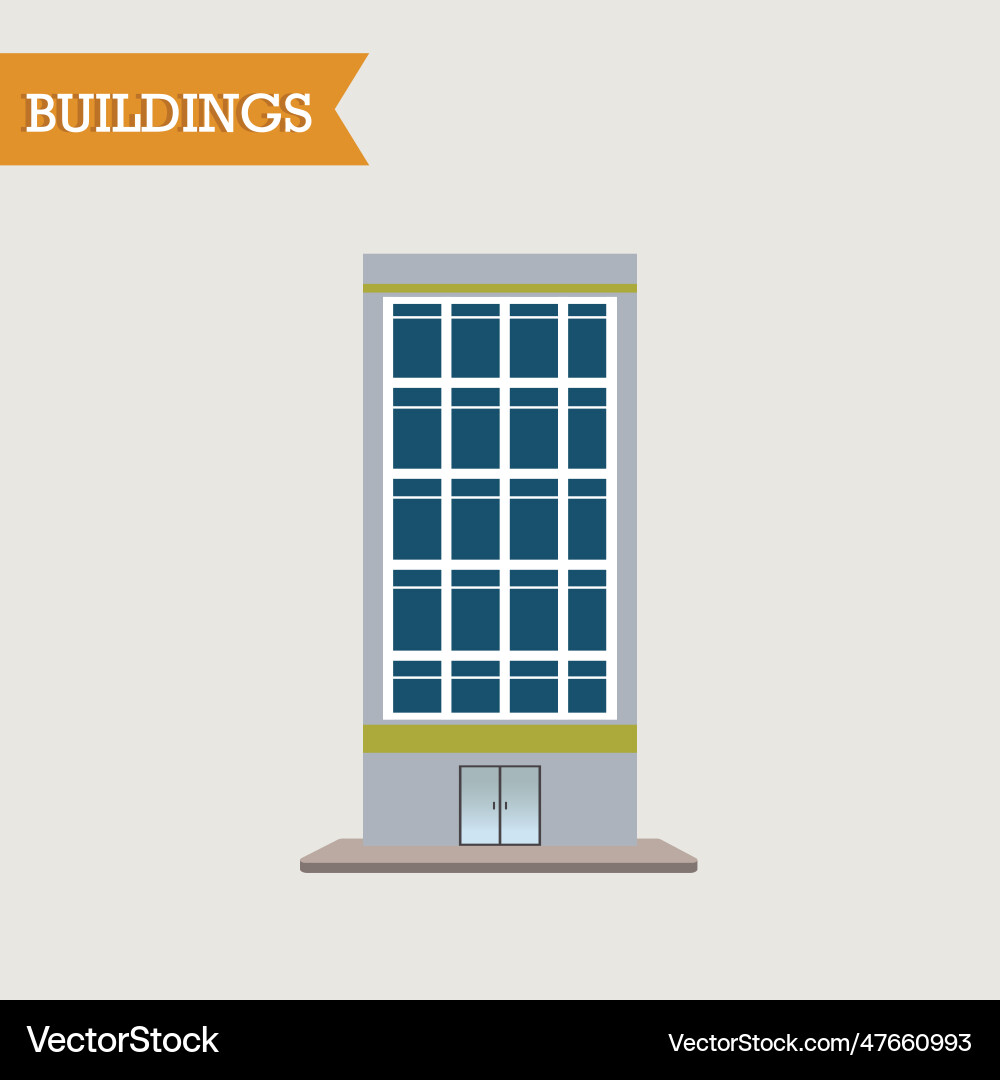 Isolated colored building icon image vector image