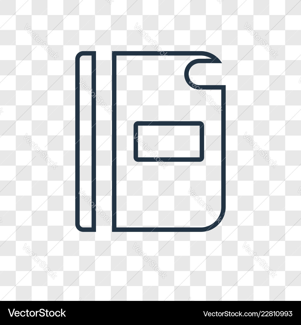 Notebook concept linear icon isolated Notebook concept linear icon isolated vector image