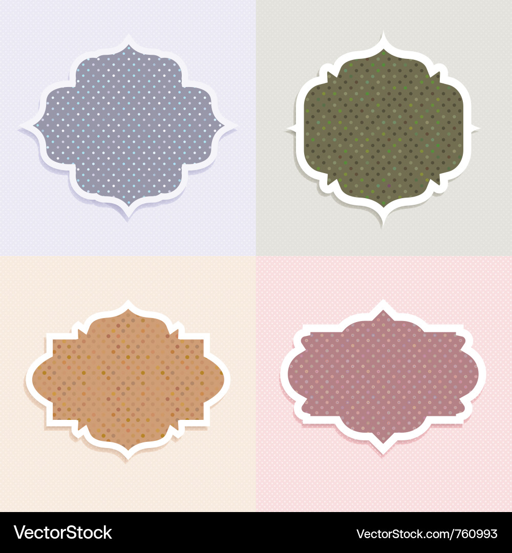 Playful Polka Dot Labels Vector Image