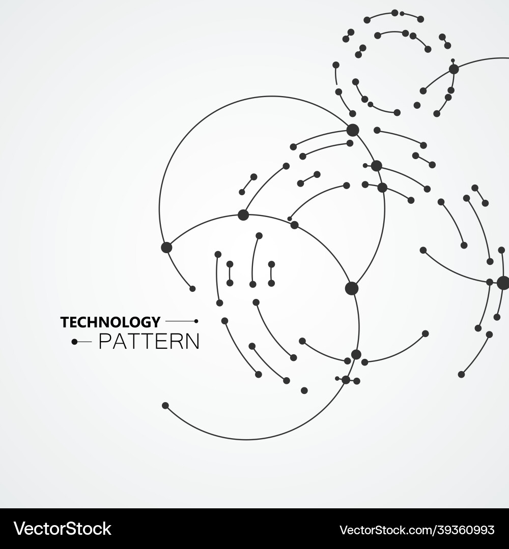 Points connecting circles background Points connecting circles background vector image