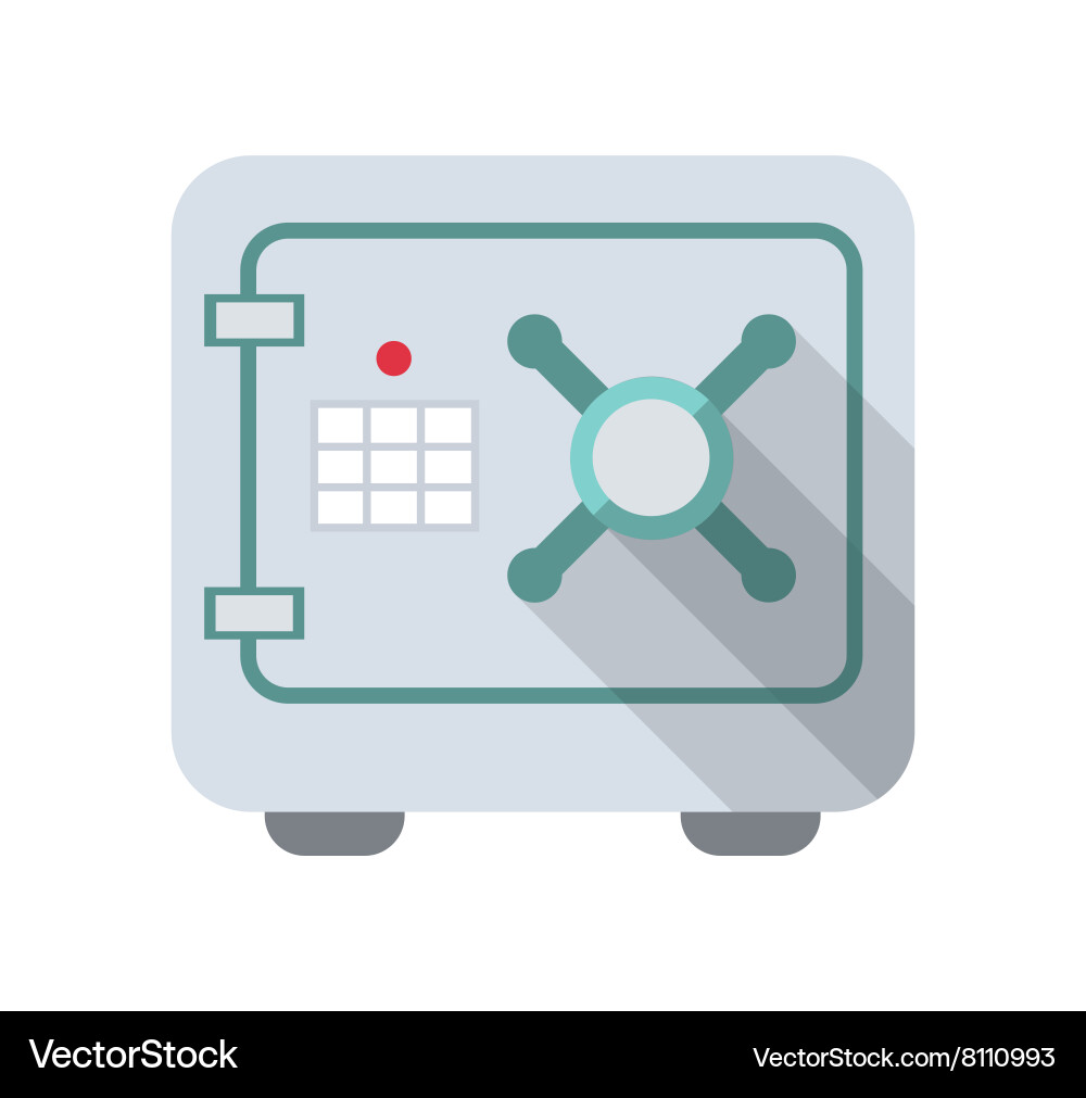 Safe icon with code lock isolated flat design vector image